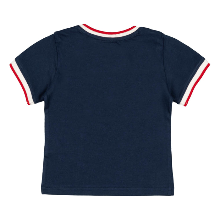 T-shirt jersey con ricamo logo Polo Club St Martin Blu