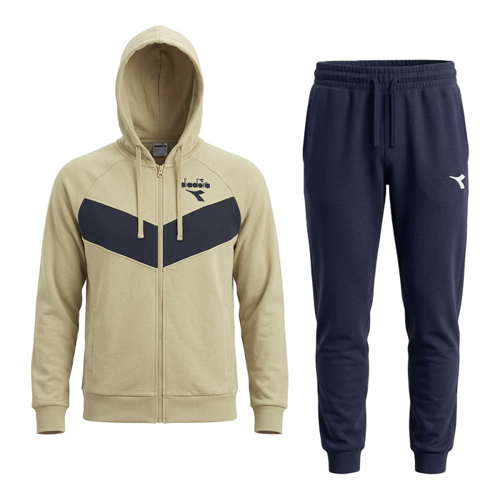 Tuta Uomo DIADORA Cotone French Terry Zip Cappuccio Art.102.182905