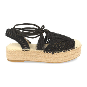 Sandalias de Plataforma con Yute