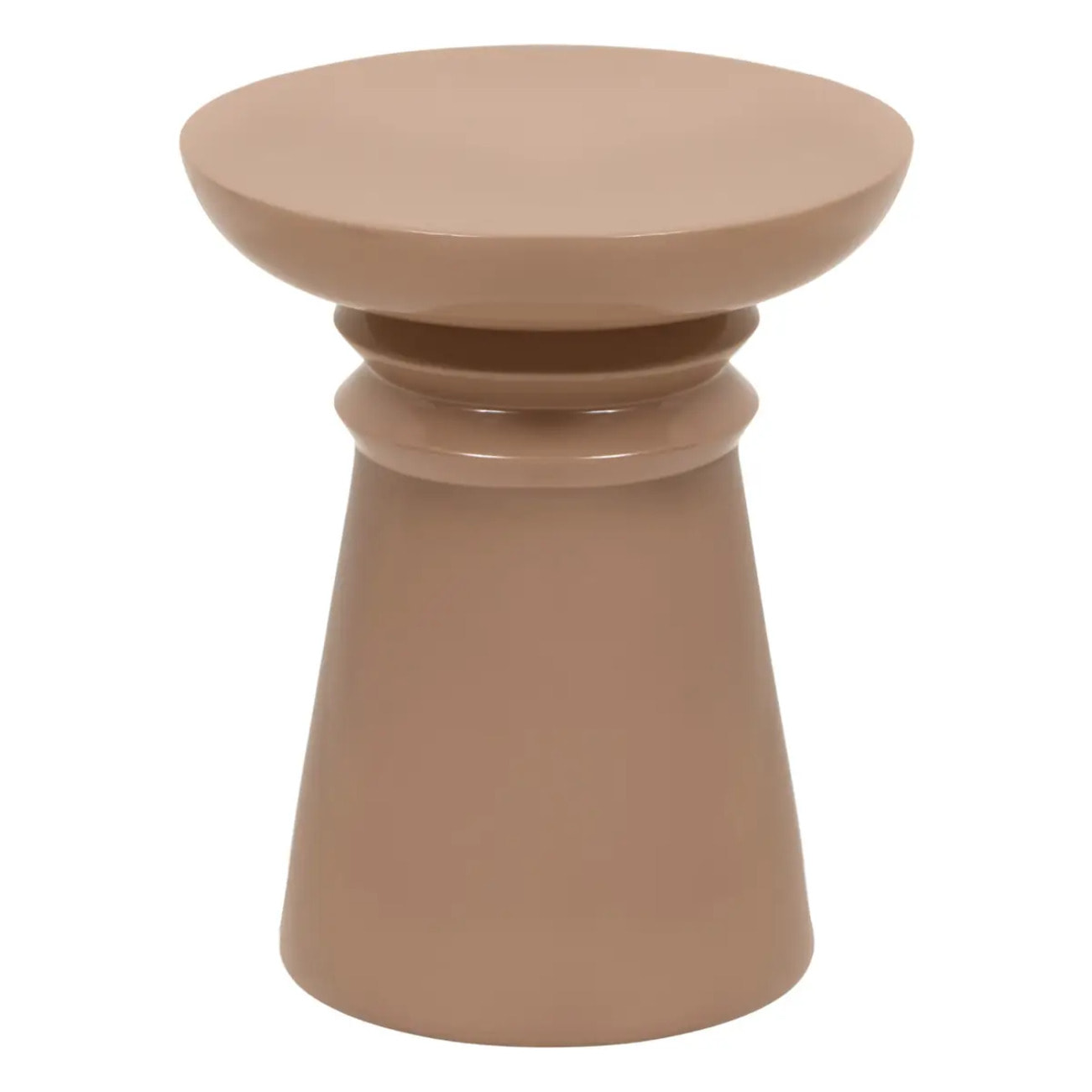 Table d'appoint Jaya ronde D.38cm marron