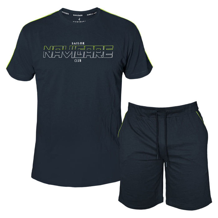 Set Completo Uomo NAVIGARE Cotone Manica Corta