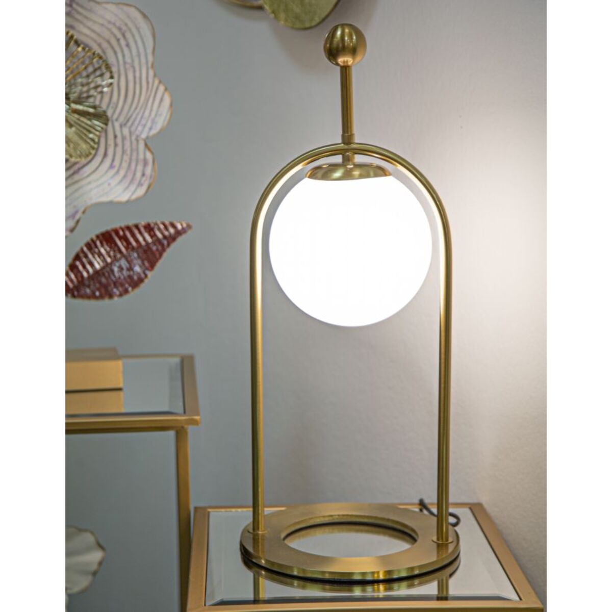 LAMPADA DA TAVOLO GLAMY ARC -B- CM Ø 21X50