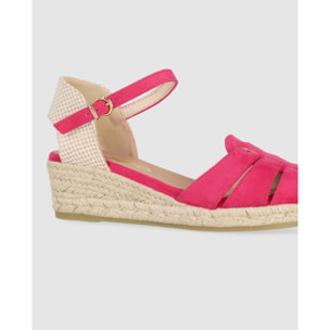 Sandalias de Tejido - Fucsia - Tacón: 5 cm