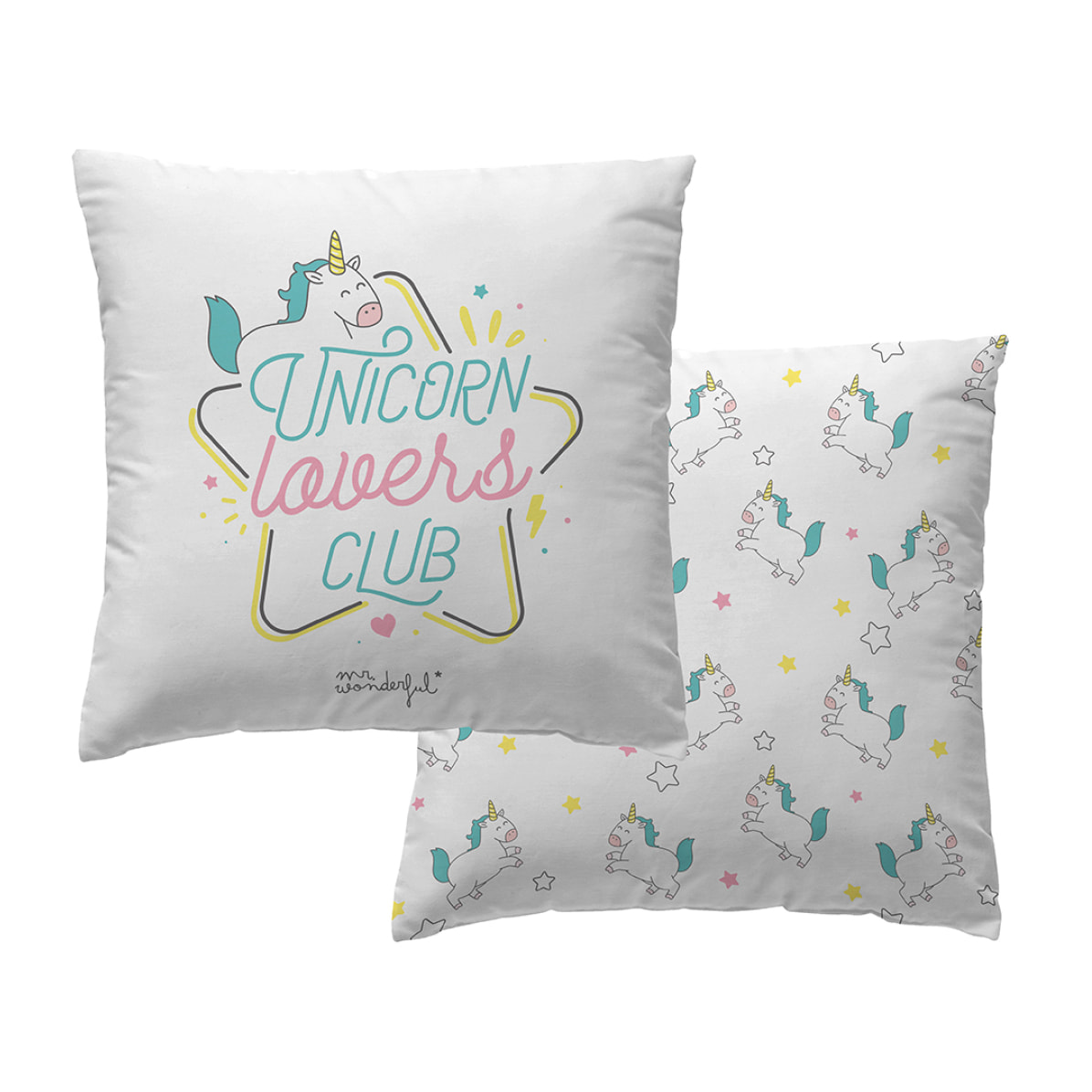 Funda de cojín reversible Mr.Wonderful Unicorn Lovers 45X45 cm