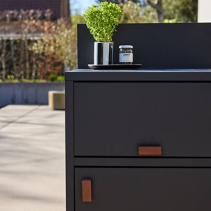 Module de cuisine extérieure acier 2 portes L60cm THIRA