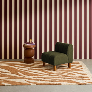 Fauteuil enfant pieds arrondis bois d'hévéa et bouclette ANGEL KIDS