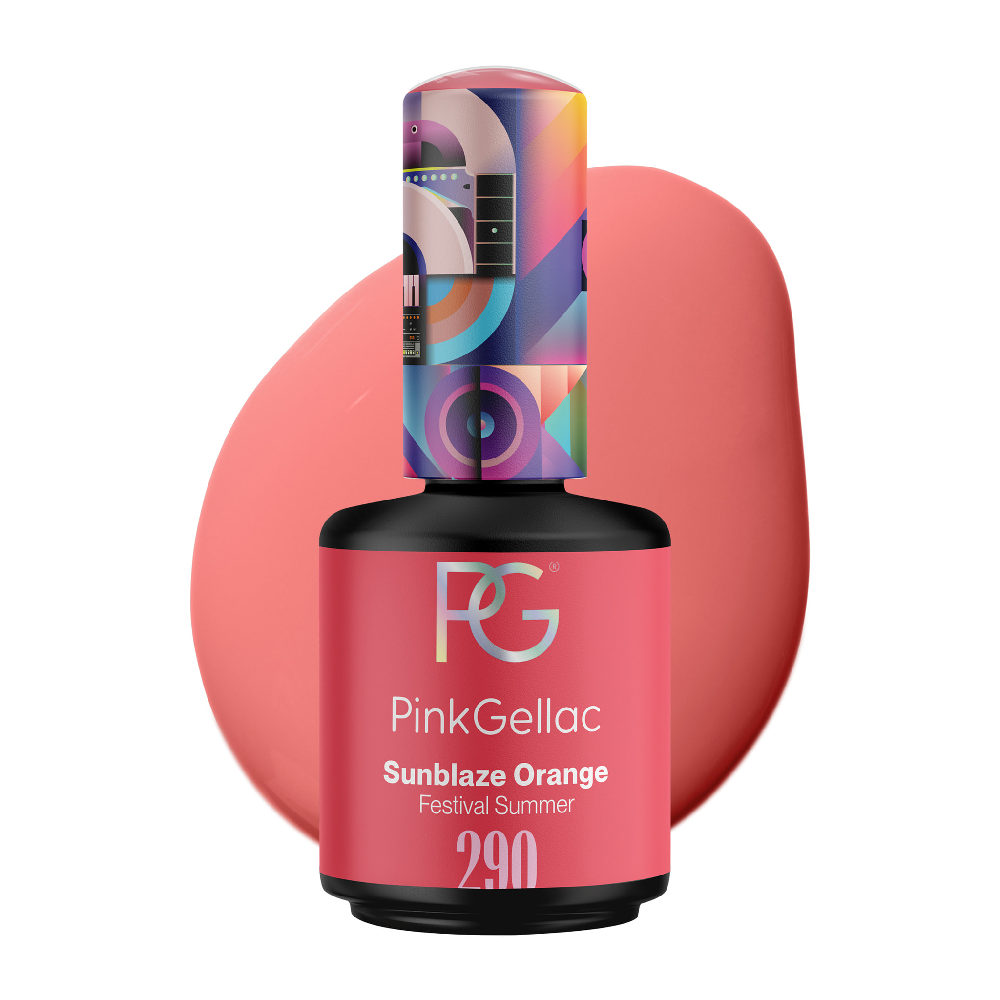 Vernis semi-permanent - 290 Sunblaze Orange - 15 ml