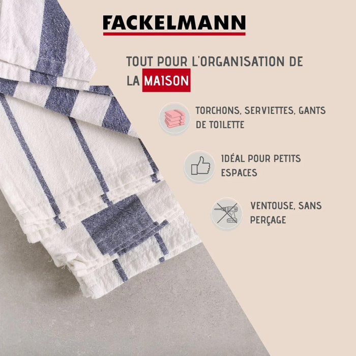 Ensemble de 8 crochets muraux à ventouse transparents Fackelmann Tecno