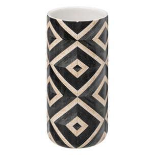 Brosse WC noir et beige "Canvas"