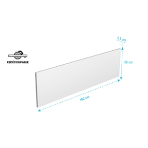 Tablier de Baignoire Blanc Mat 180x50x2.5 cm - 100% Acrylique