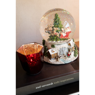 J-Line décoration Boule De Neige Père Noël - polyrésine - mix - 2 pcs