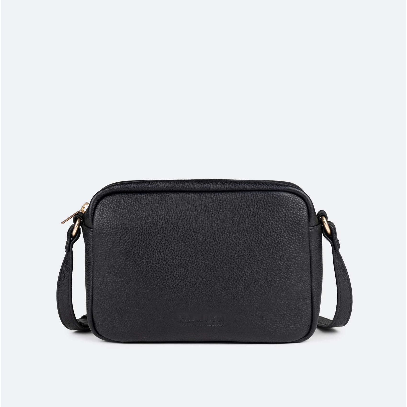 Bandolera Crossbody de Piel Vacuna y Detalles Oro CROSSBODY LEATHER CRAFT