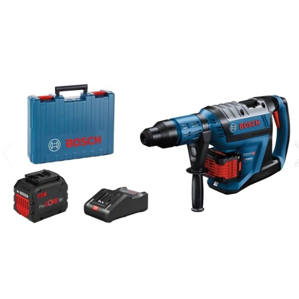 Perforateur SDS-Max BITURBO GBH18V-45 C - BOSCH - avec 2 batteries 18V 12.0 Ah - valise - 0611913002