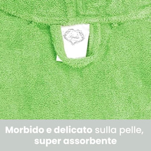 INTRECCI Accappatoio Bambino e Bambina, Accappatoio Spugna di Cotone, Assorbente, Morbido, per Pelli Sensibili, Certificato Oeko-Tex.