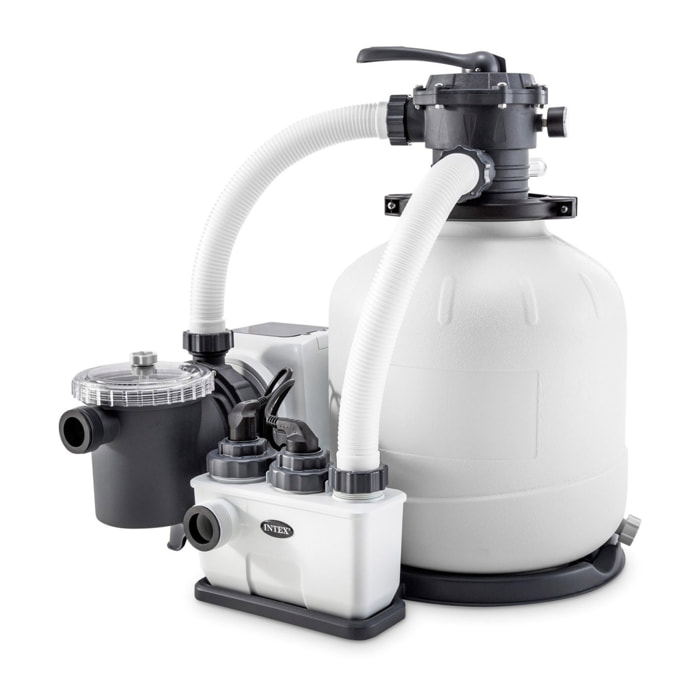 Intex Pompa Filtro a Sabbia con Clorinatore Krystal Clear, per piscine con massimo 56800 L, 10000 L/h