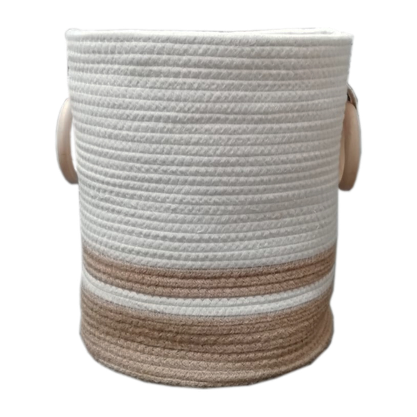 Panier à linge Marron et Blanc - HYGGE