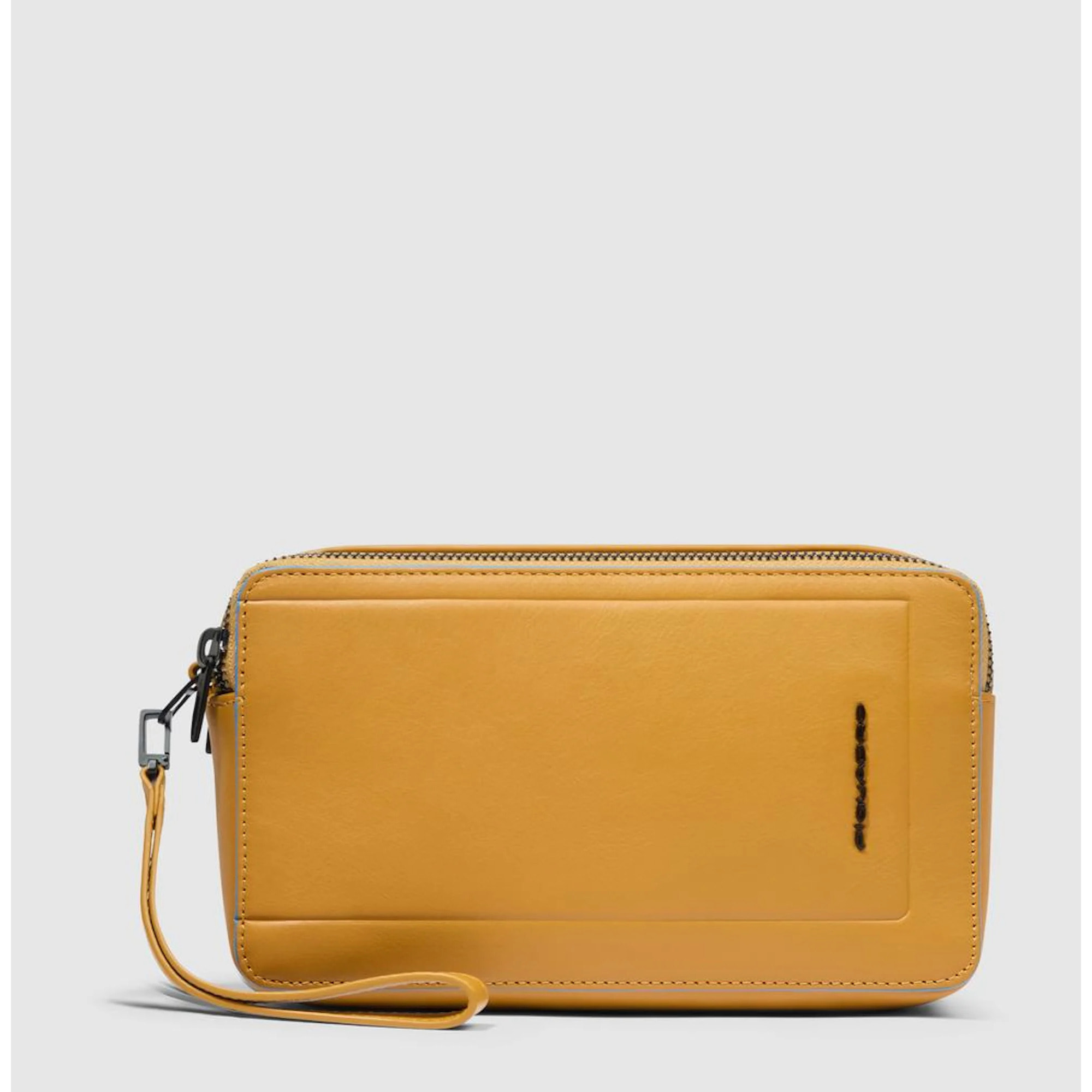 Piquadro Pochette in pelle a due scomparti con polsiera rimovibile