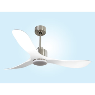 Ventilador de techo Reversible Termostato Dimable Wifi Motor DC Techos Inclinados Mando a Distancia Luz tres tonos Hypersilence Memoria TongaD132C03LED65041 PURLINE