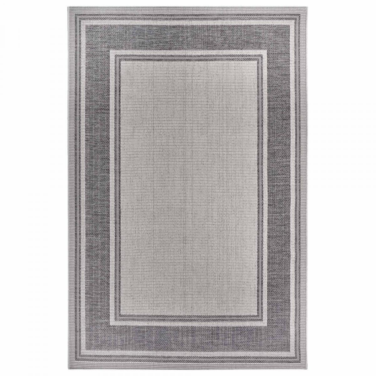 Tapis exterieur, motif géométrique kilim, structure résistante, bil