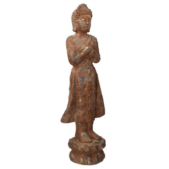 Buddha in resina bronzo cm23,8x18h71,5