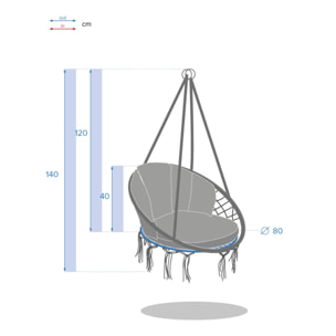 Chaise de détente suspendue Cordessa