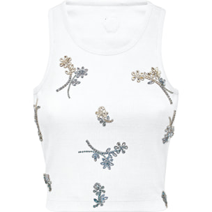 PHILIPP PLEIN Camiseta de tirantes FLOWERS