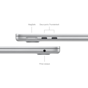 Ordinateur Apple MACBOOK Air 13' M3 16Go RAM 512Go SSD Argent 70W