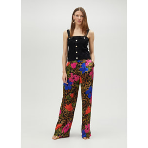 Pantaloni morbidi stampa animalier