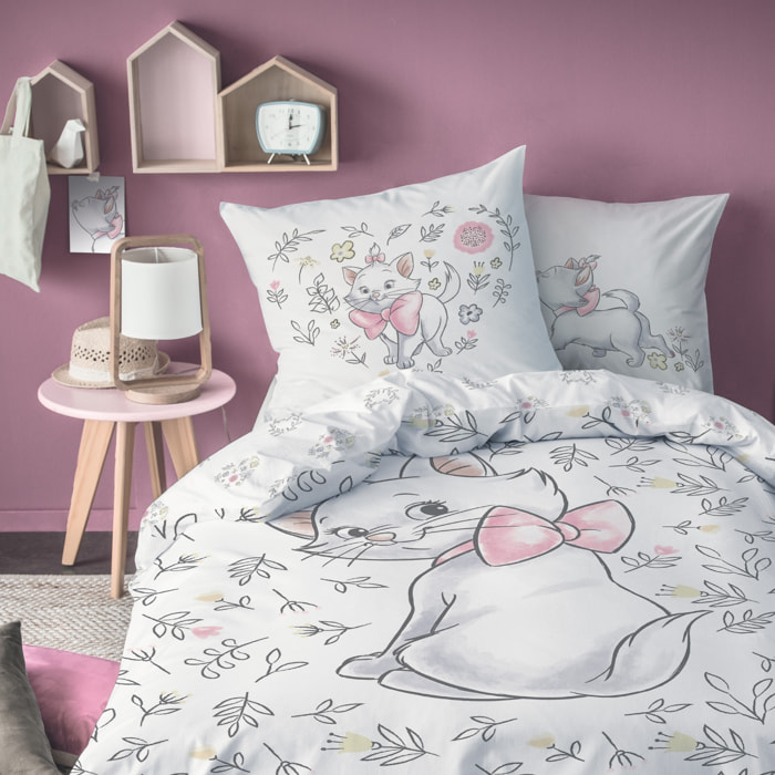 Parure de lit imprimée 100% coton, DISNEY HOME LES ARISTOCHATS CHAMPÊTRE