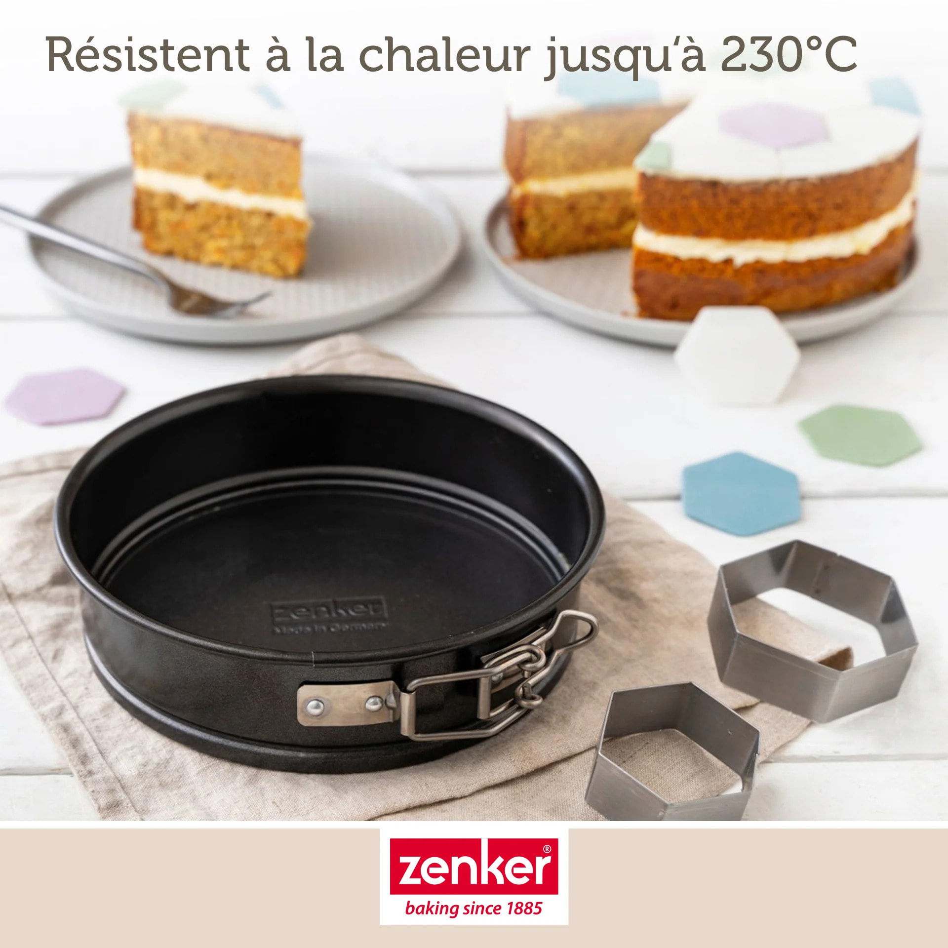 Lot de 2 mini moules à manqué à charnière de 16 cm et 18 cm Zenker Special Mini