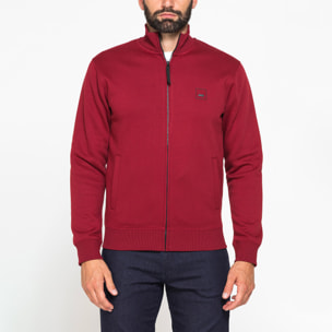 FELPA FULL ZIP CON INTERNO FELPATO E TASCHE INSERITE