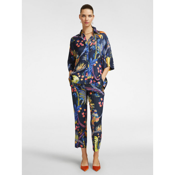 Elena Mirò - Pantalón estampado - Azul
