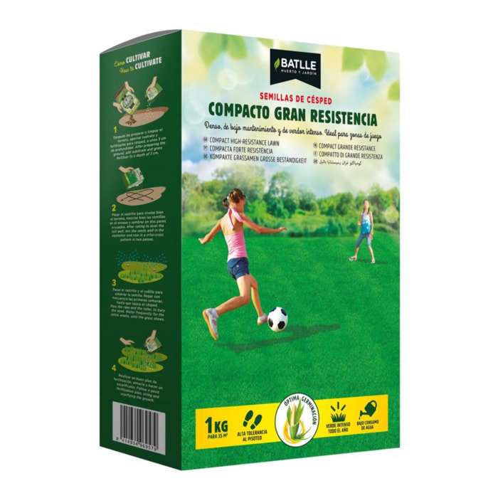 Semillas césped compacto gran resistencia Batlle 5 kg