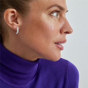 Pendientes Lux by Lux acabados en baño de rodio