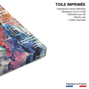 Tableau Affiche illustration graffiti chaplin Toile imprimée