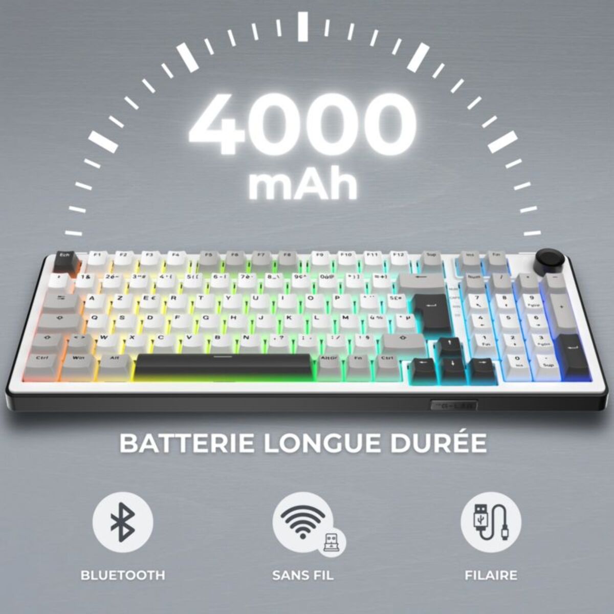 Clavier gamer sans fil THE G-LAB KEYZ ELITE 400 WG