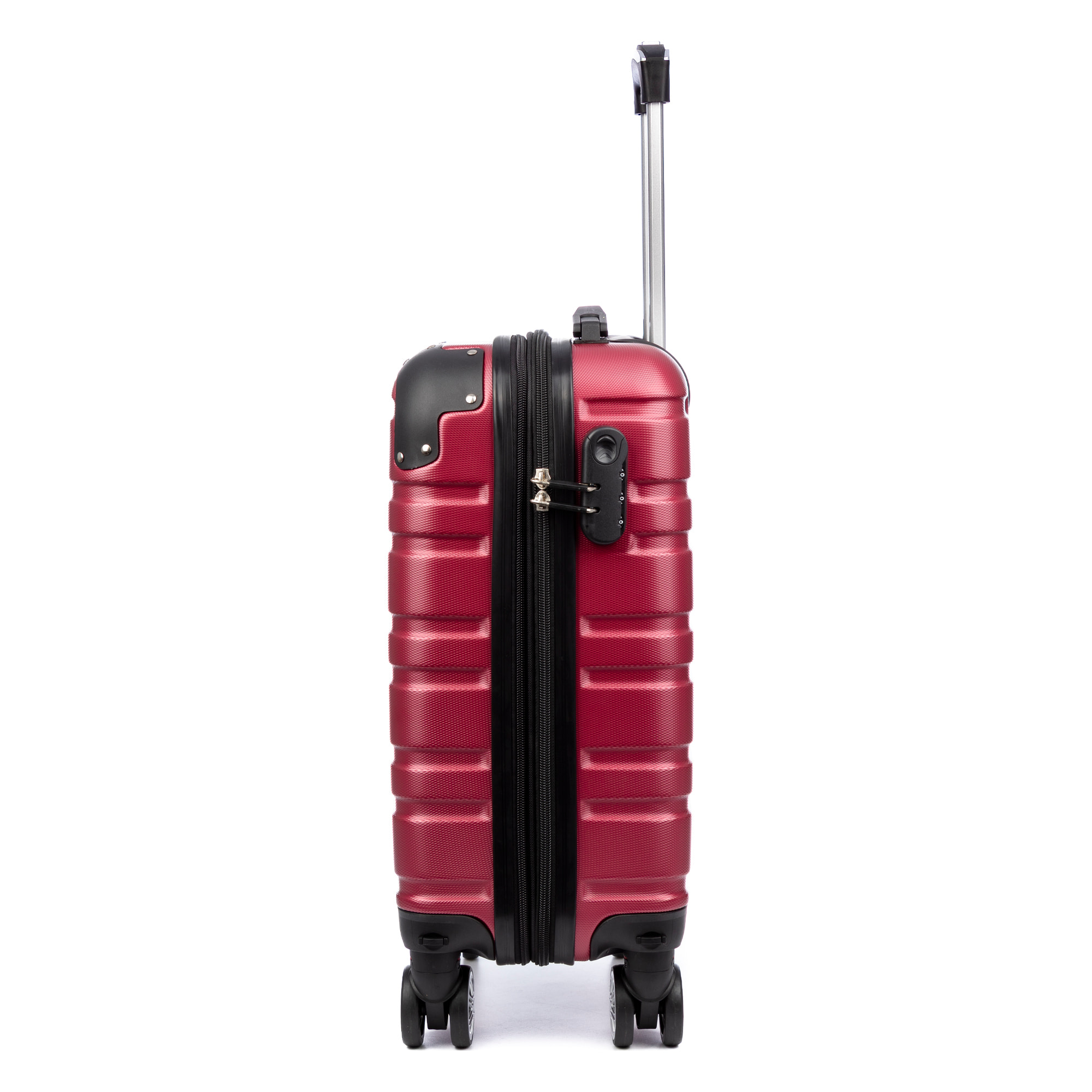 Set di 2 valigie Trolley espandibili, in materiale leggero ABS ad alta resistenza con angoli rinforzati. Chiusura numerica, 4 ruote doppie girevoli a 360° e rimovibili.