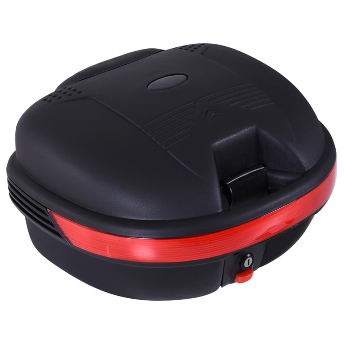 Baúl Moto Universal 30 L + Llaves y Accesorios Equipaje Caja de Moto Topcase