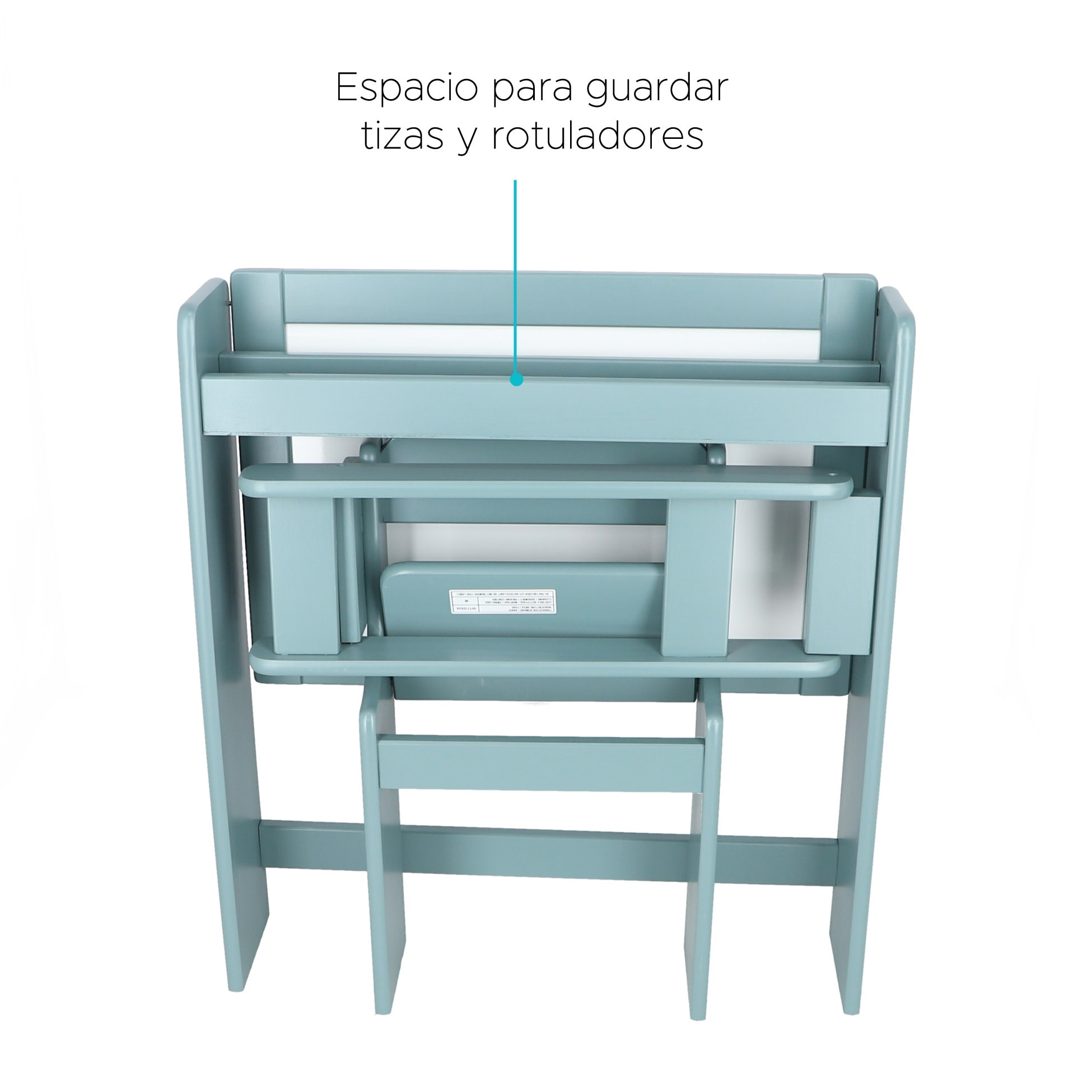 Pupitre pizarra infantil plegable color verde