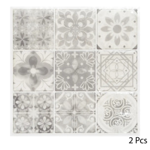 Sticker Caro 9 Carrés Gris x 2
