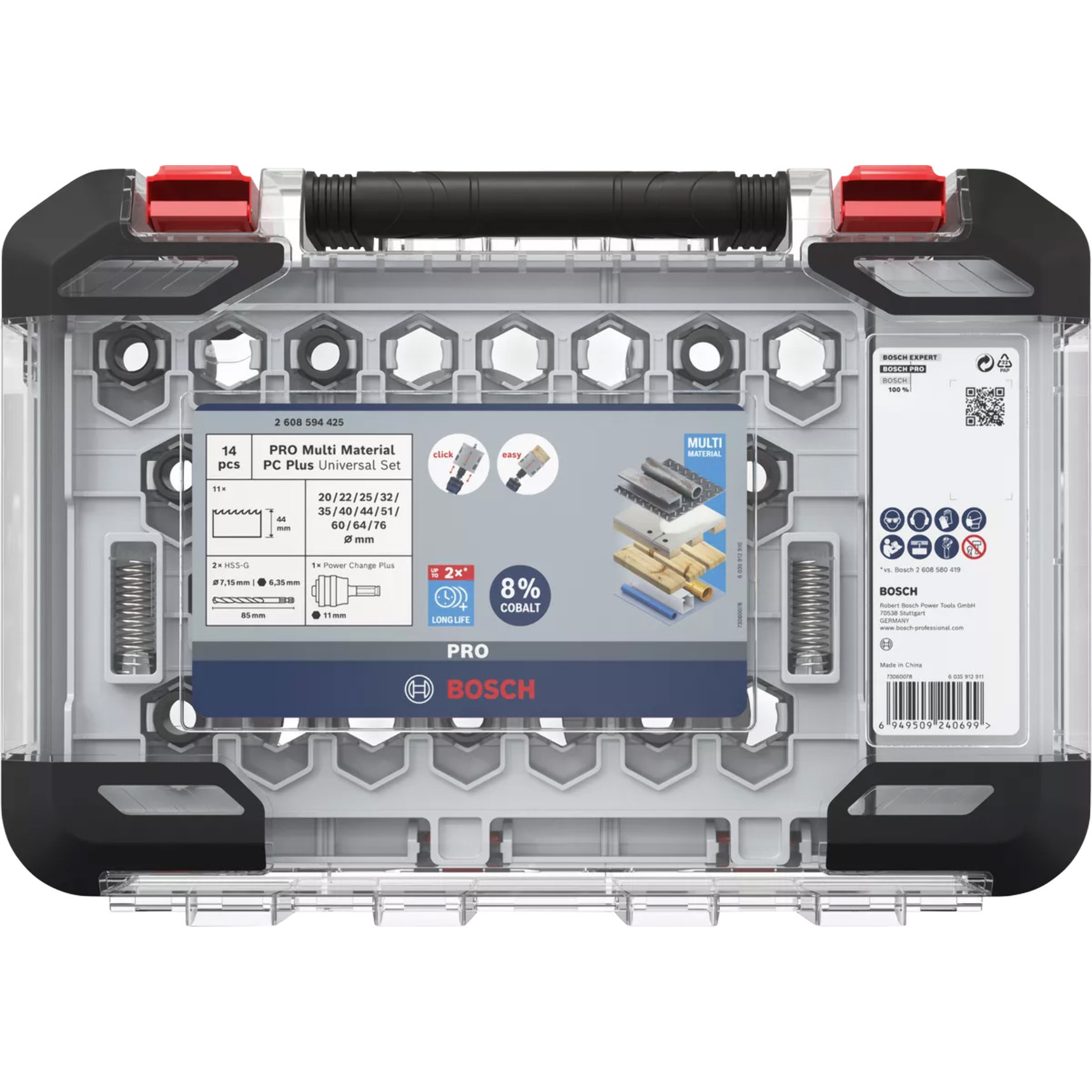 Coffret de scies trépans PRO Multi Material PC Plus - BOSCH - 2608594426