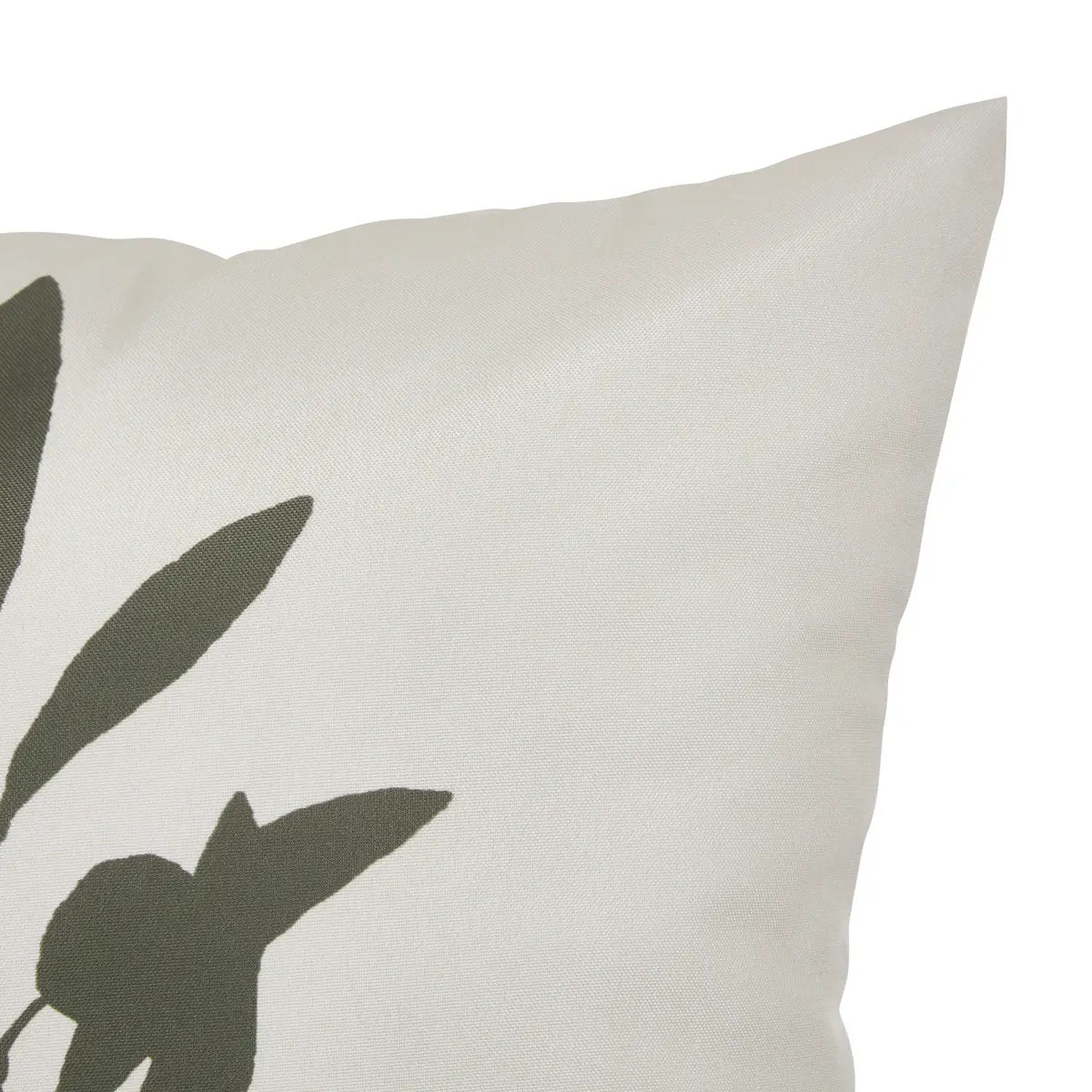 Housse de coussin d'extérieur Tileo 40x40cm motif feuille beige et vert