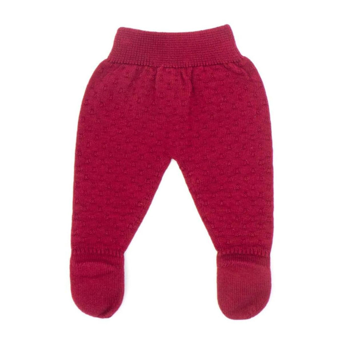 Polaina pompon beige granate