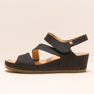 Sandalia de cuña N5852 PLEASANT BLACK / PICUAL color Black