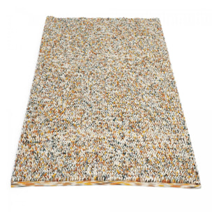 Tapis salon et chambre tissé en laine motif faux uni ULGU