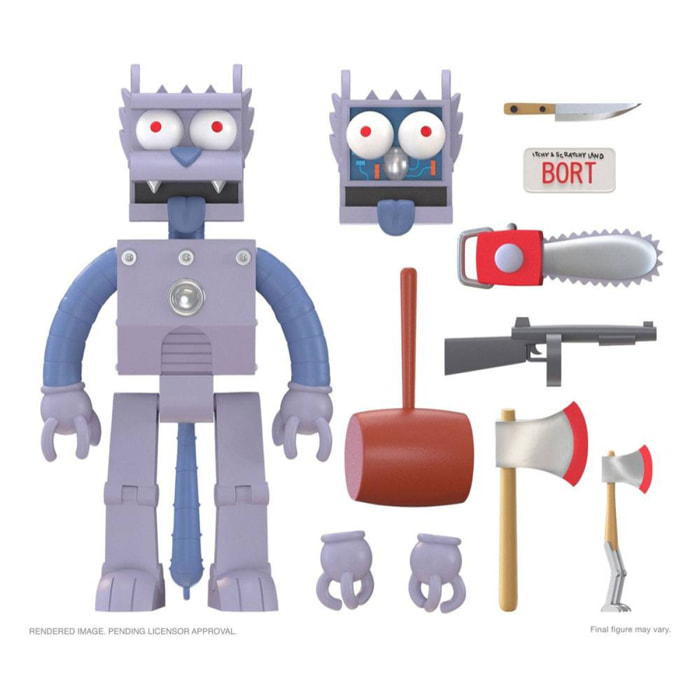 The Simpsons Ultimates Action Figura Robot Scratchy 18 Cm Super7