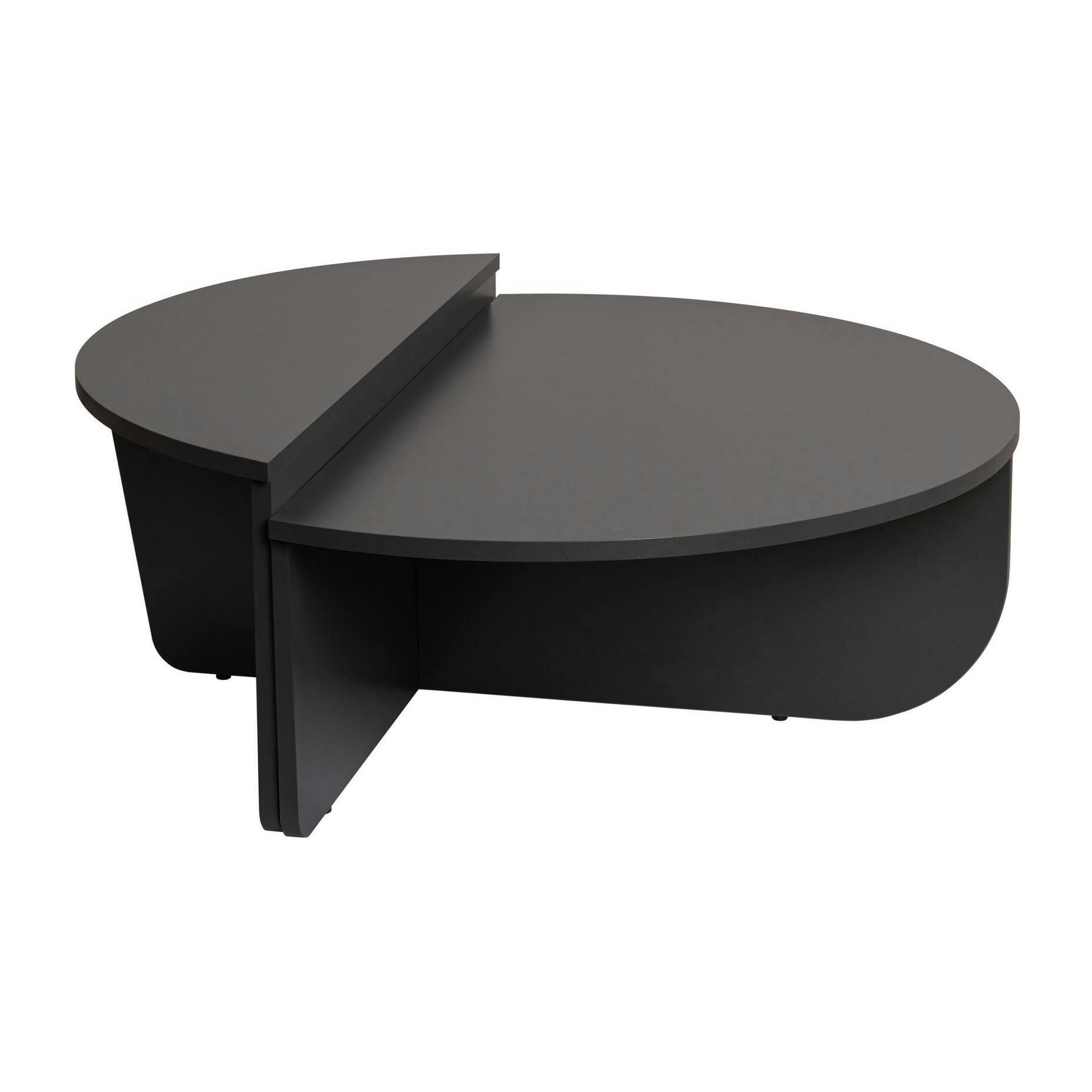 Table basse moderne anthracite effet laque - 2 hauteurs MARFA