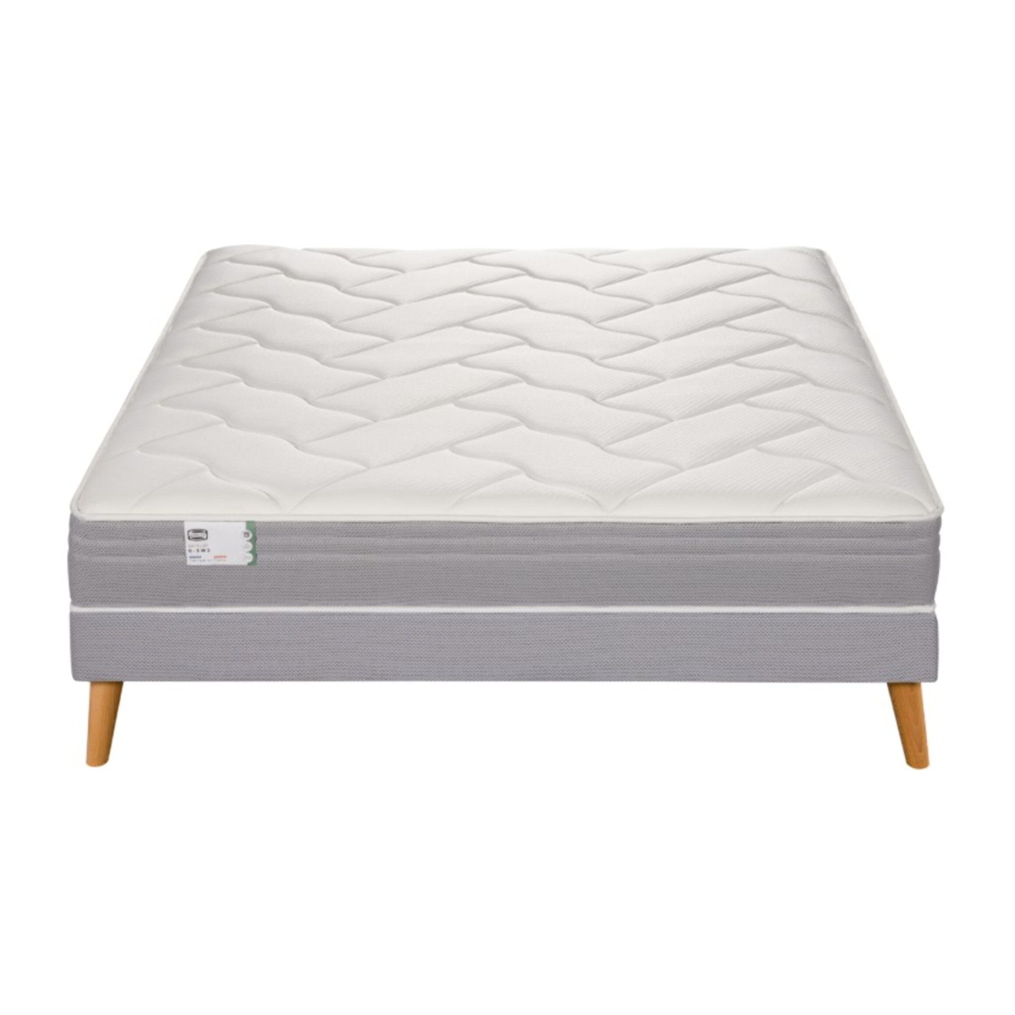 Ensemble L ADORABLE matelas H23 ressort ensachés, très ferme, sommier