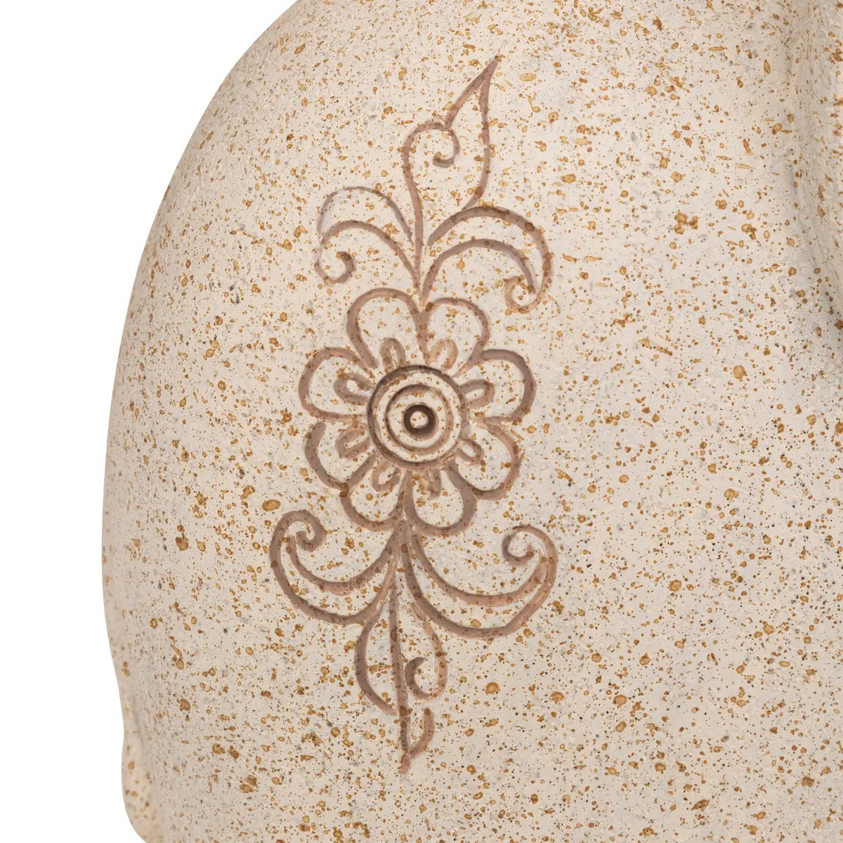 Statuette éléphant "Nola" beige H23cm