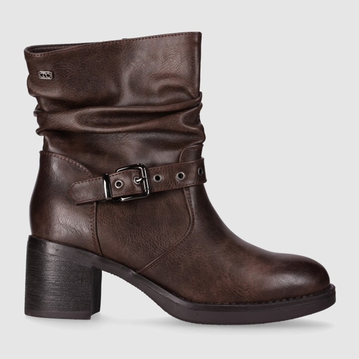 Botines - Marron - Tacón: 7 cm